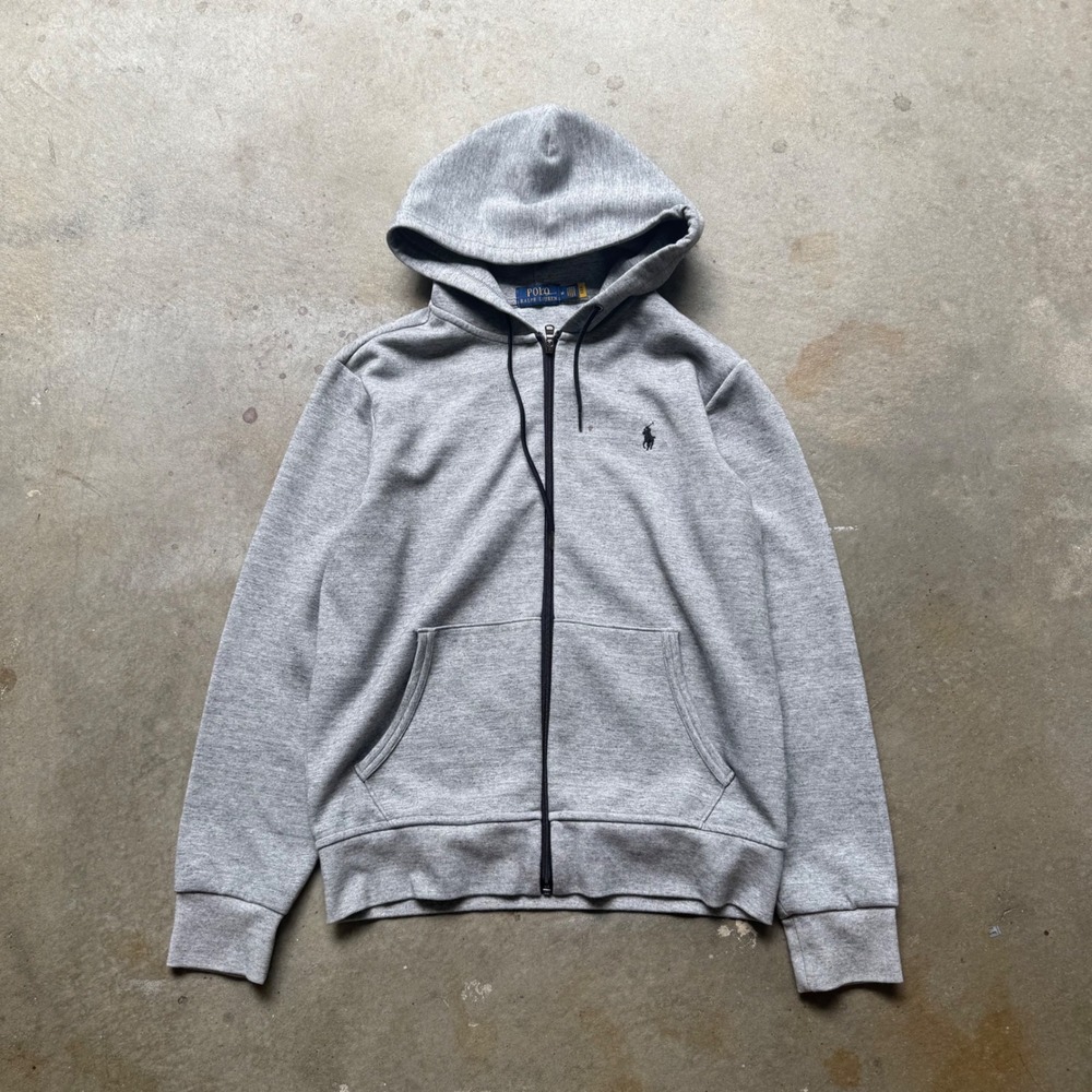 Polo Ralph Lauren Mens Gray Full Zip Hoodie Pony Logo Size M